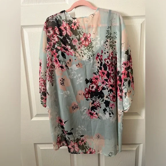 Floral Kimono with Blue Dress m/L - Picture 3 of 3